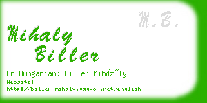 mihaly biller business card